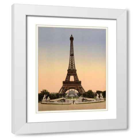 Vintage Paris IX White Modern Wood Framed Art Print with Double Matting by Harbick, N.