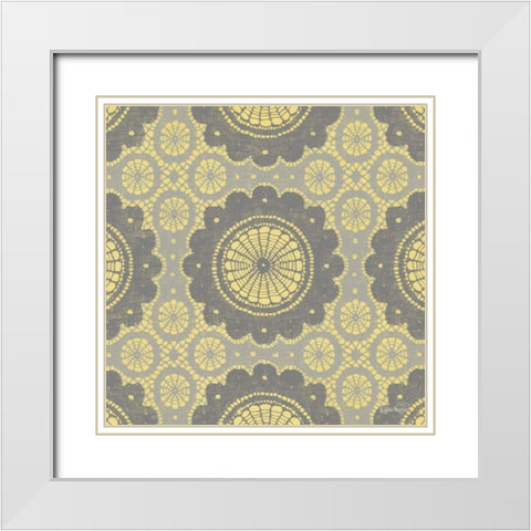 Elegance in Yellow II White Modern Wood Framed Art Print with Double Matting by Harbick, N.