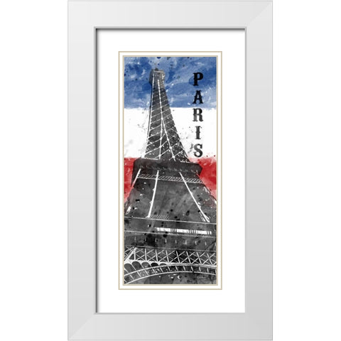 French Patriot White Modern Wood Framed Art Print with Double Matting by Harbick, N.