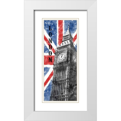 English Patriot White Modern Wood Framed Art Print with Double Matting by Harbick, N.