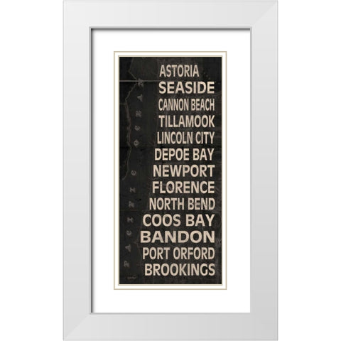 Oregon Coast I White Modern Wood Framed Art Print with Double Matting by Harbick, N.