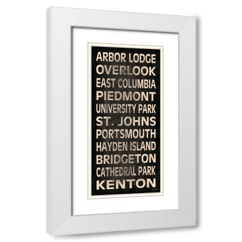 North Portland White Modern Wood Framed Art Print with Double Matting by Harbick, N.