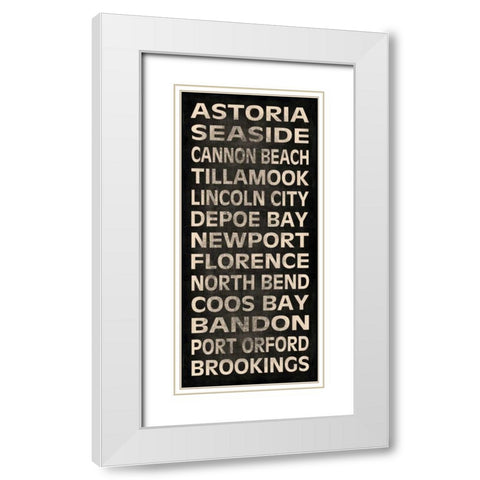 Oregon Coast II White Modern Wood Framed Art Print with Double Matting by Harbick, N.