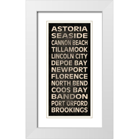 Oregon Coast II White Modern Wood Framed Art Print with Double Matting by Harbick, N.