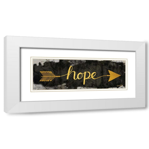 Hope Arrow White Modern Wood Framed Art Print with Double Matting by Harbick, N.