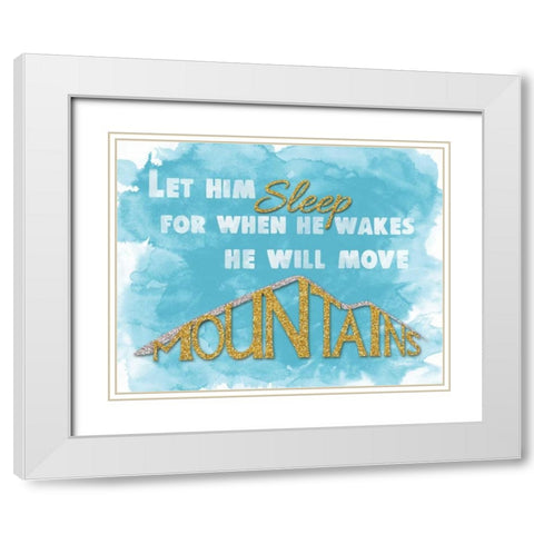 Let Him Sleep I White Modern Wood Framed Art Print with Double Matting by Harbick, N.