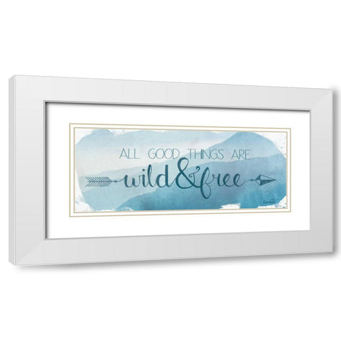 Wild and Free White Modern Wood Framed Art Print with Double Matting by Harbick, N.