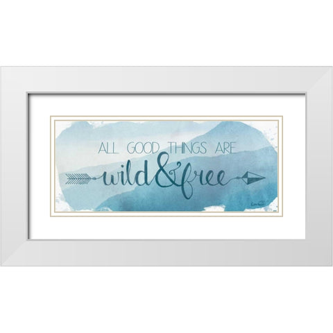 Wild and Free White Modern Wood Framed Art Print with Double Matting by Harbick, N.