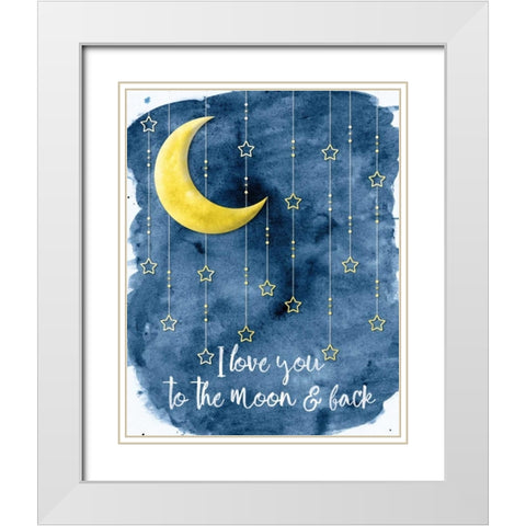 Love You I White Modern Wood Framed Art Print with Double Matting by Harbick, N.