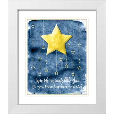 Love You II White Modern Wood Framed Art Print with Double Matting by Harbick, N.