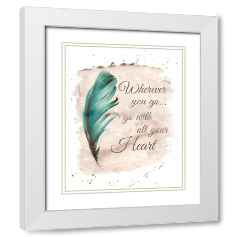 Wherever You Go White Modern Wood Framed Art Print with Double Matting by Harbick, N.