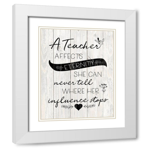 Teacher Affects White Modern Wood Framed Art Print with Double Matting by Harbick, N.
