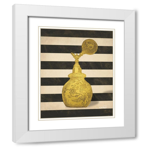 Vintage Gold Atomizer White Modern Wood Framed Art Print with Double Matting by Harbick, N.