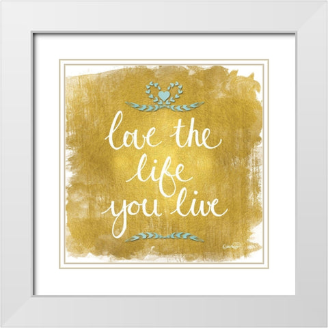 Love Your Life White Modern Wood Framed Art Print with Double Matting by Harbick, N.