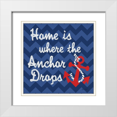Anchor White Modern Wood Framed Art Print with Double Matting by Harbick, N.