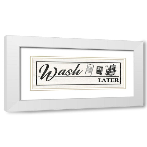 Farmhouse Laundry Wash White Modern Wood Framed Art Print with Double Matting by Harbick, N.