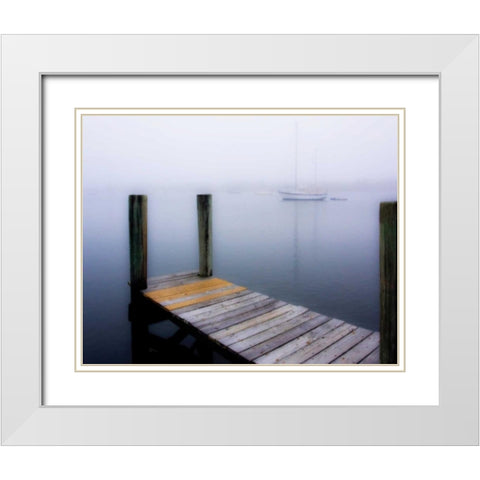 Serene Morning II White Modern Wood Framed Art Print with Double Matting by Hausenflock, Alan