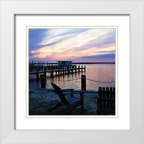 Dockside Park II White Modern Wood Framed Art Print with Double Matting by Hausenflock, Alan