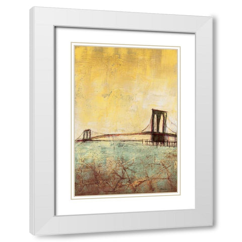 Urban Connection I White Modern Wood Framed Art Print with Double Matting by Costa, Antonio