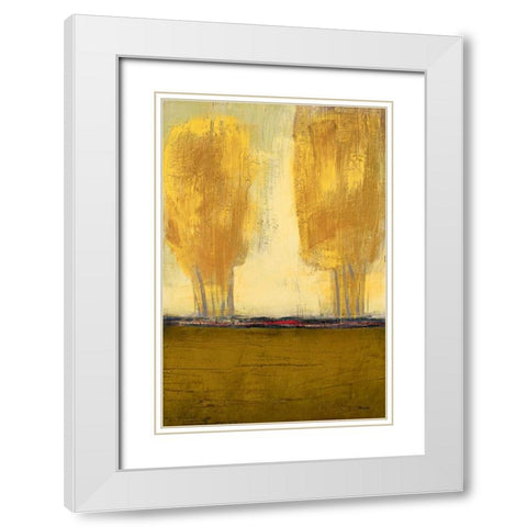 Shades of Gold II White Modern Wood Framed Art Print with Double Matting by Costa, Antonio