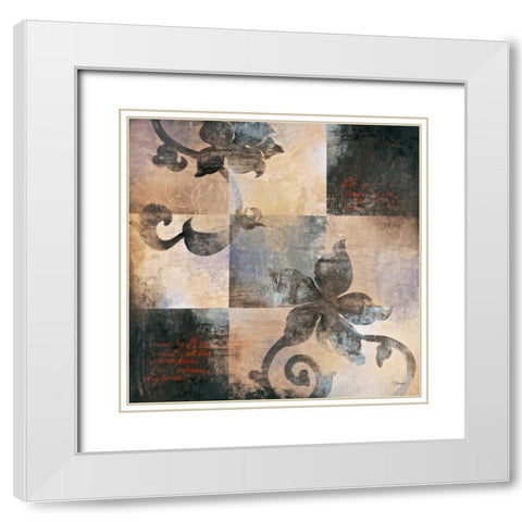 Hanging Garden I White Modern Wood Framed Art Print with Double Matting by Darien, L