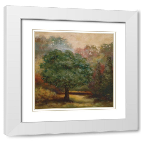 Tree Cast II White Modern Wood Framed Art Print with Double Matting by Lee, Scott