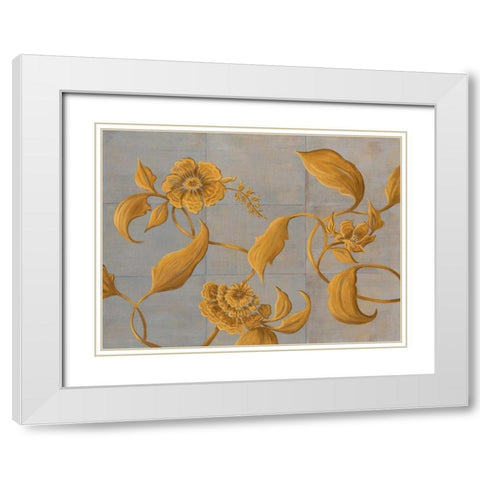 Topaz II White Modern Wood Framed Art Print with Double Matting by Mathews, Jennifer