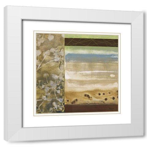 Botanical Nature I White Modern Wood Framed Art Print with Double Matting by Rodriguez, S.