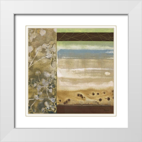 Botanical Nature I White Modern Wood Framed Art Print with Double Matting by Rodriguez, S.