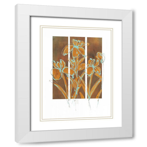 Flourish I White Modern Wood Framed Art Print with Double Matting by Wynn, Alexis