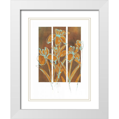 Flourish I White Modern Wood Framed Art Print with Double Matting by Wynn, Alexis