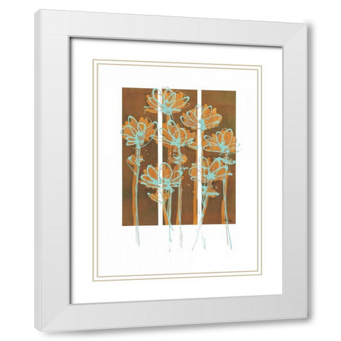 Flourish II White Modern Wood Framed Art Print with Double Matting by Wynn, Alexis