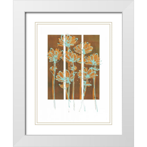 Flourish II White Modern Wood Framed Art Print with Double Matting by Wynn, Alexis