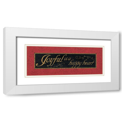 Red Damask I White Modern Wood Framed Art Print with Double Matting by Jeffrey, Jillian