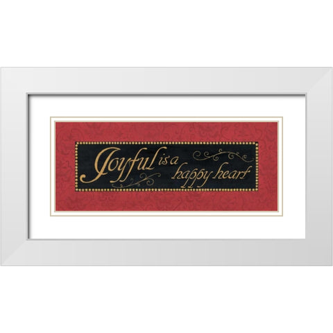 Red Damask I White Modern Wood Framed Art Print with Double Matting by Jeffrey, Jillian