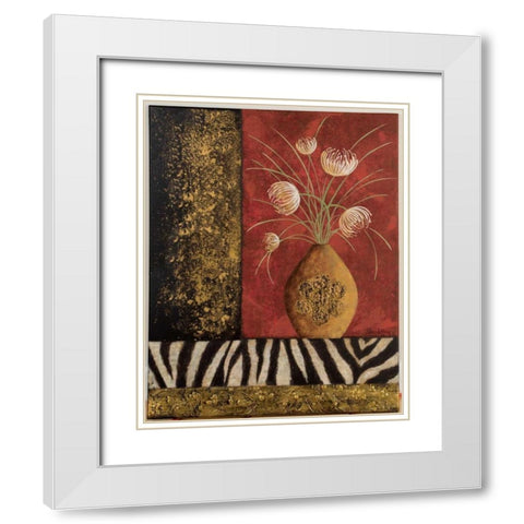 Asianique I White Modern Wood Framed Art Print with Double Matting by Jeffrey, Jillian