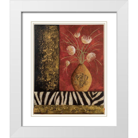 Asianique I White Modern Wood Framed Art Print with Double Matting by Jeffrey, Jillian