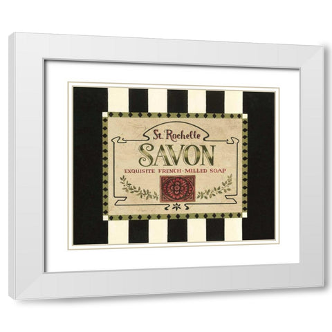 Soap Label White Modern Wood Framed Art Print with Double Matting by Jeffrey, Jillian