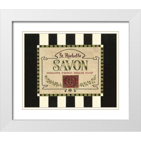 Soap Label White Modern Wood Framed Art Print with Double Matting by Jeffrey, Jillian