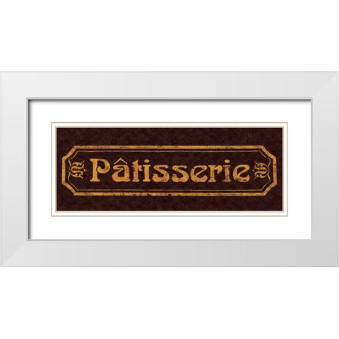 Patisserie White Modern Wood Framed Art Print with Double Matting by Jones, Catherine