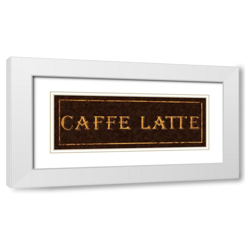 Cafe Latte White Modern Wood Framed Art Print with Double Matting by Jones, Catherine