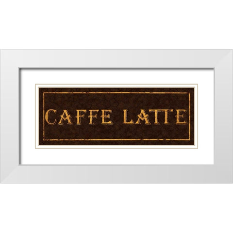 Cafe Latte White Modern Wood Framed Art Print with Double Matting by Jones, Catherine