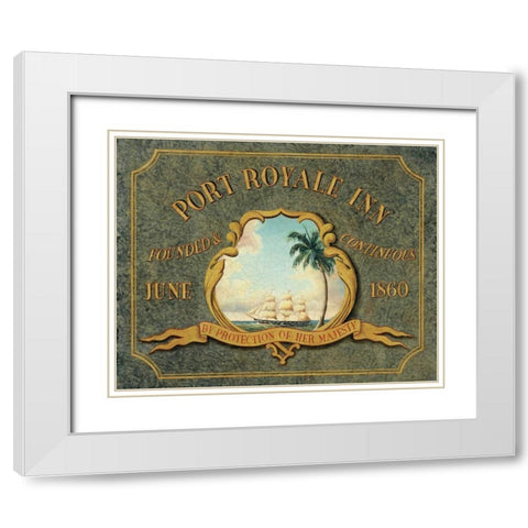Port Royale Inn White Modern Wood Framed Art Print with Double Matting by Jones, Catherine