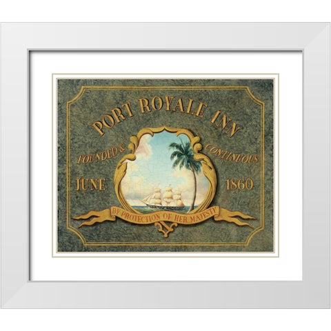 Port Royale Inn White Modern Wood Framed Art Print with Double Matting by Jones, Catherine