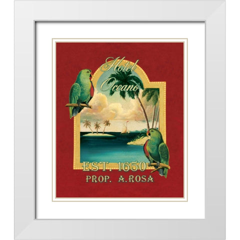 Hotel Oceano White Modern Wood Framed Art Print with Double Matting by Jones, Catherine