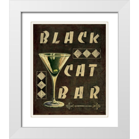 Cocktail Hour III White Modern Wood Framed Art Print with Double Matting by Jones, Catherine