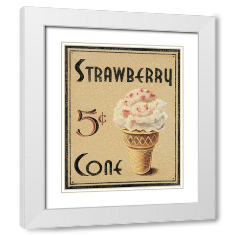 Malt Shop I White Modern Wood Framed Art Print with Double Matting by Jones, Catherine