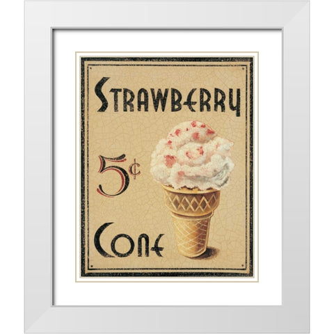 Malt Shop I White Modern Wood Framed Art Print with Double Matting by Jones, Catherine