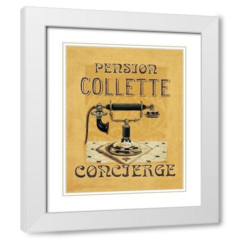Hold All Calls III White Modern Wood Framed Art Print with Double Matting by Jones, Catherine