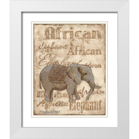 African White Modern Wood Framed Art Print with Double Matting by Jones, Catherine